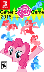 Size: 1192x1940 | Tagged: safe, artist:employeeamillion, pinkie pie, g4, box art, e rating, esrb, multeity, nintendo switch