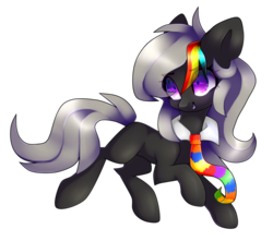 Size: 1024x907 | Tagged: safe, artist:lnspira, oc, oc only, earth pony, pony, female, mare, necktie, simple background, solo, transparent background