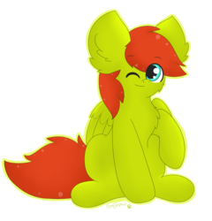 Size: 1250x1300 | Tagged: safe, artist:pegamutt, oc, oc only, oc:greeny awkward, pony, chest fluff, simple background, solo, transparent background