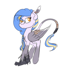 Size: 547x596 | Tagged: safe, artist:beardie, oc, oc only, hippogriff, offspring, simple background, solo, transparent background