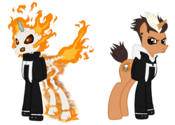 Size: 3648x2595 | Tagged: safe, artist:edcom02, artist:jmkplover, crossover, ghost rider, high res, marvel, ponified, robbie reyes