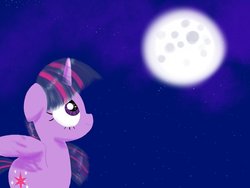 Size: 1280x960 | Tagged: safe, artist:songbirdserenade, twilight sparkle, alicorn, pony, g4, female, full moon, moon, night, solo, twilight sparkle (alicorn)