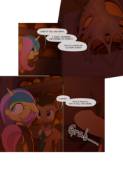 Size: 3541x5016 | Tagged: safe, artist:gashiboka, doctor whooves, time turner, oc, oc:gold lily, earth pony, pony, comic:recall the time of no return, g4, absurd resolution, cocoon, comic