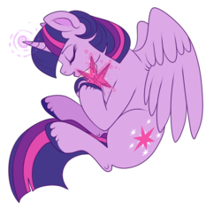 Size: 700x662 | Tagged: safe, artist:lulubell, twilight sparkle, alicorn, pony, g4, element of harmony, element of magic, female, magic, simple background, solo, transparent background, twilight sparkle (alicorn)