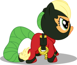 Size: 1800x1530 | Tagged: safe, artist:seahawk270, applejack, mistress marevelous, earth pony, pony, g4, power ponies (episode), chibi, female, lasso, power ponies, rope, simple background, solo, superhero, transparent background