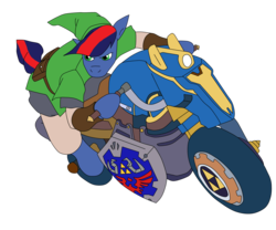 Size: 2556x2122 | Tagged: safe, artist:dragondaak, oc, oc only, oc:link, pony, high res, mario kart 8, ponified, simple background, solo, the legend of zelda