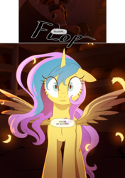 Size: 3541x5016 | Tagged: safe, artist:gashiboka, doctor whooves, princess gold lily, time turner, alicorn, earth pony, pony, comic:recall the time of no return, g4, absurd resolution, cocoon, comic, what a twist