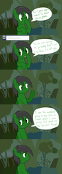 Size: 1280x3555 | Tagged: safe, artist:hummingway, oc, oc only, oc:feather hummingway, pony, ask-humming-way, forest, solo, tumblr