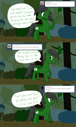 Size: 1280x2133 | Tagged: safe, artist:hummingway, oc, oc only, oc:feather hummingway, ask-humming-way, forest, tumblr