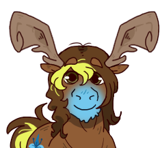 Size: 237x217 | Tagged: safe, artist:lizzy-pixel, oc, oc only, oc:tartaurus, moose, barely pony related, solo