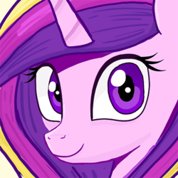 Size: 500x500 | Tagged: safe, artist:mrtankhill, princess cadance, pony, g4, female, happy, looking at you, smiling, solo