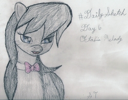 Size: 2019x1581 | Tagged: safe, artist:silversthreads, octavia melody, earth pony, pony, g4, daily sketch, female, sketch, solo