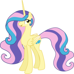 Size: 4529x4500 | Tagged: dead source, safe, artist:xebck, princess gold lily, pony, absurd resolution, female, redesign, simple background, solo, transparent background, vector
