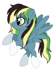 Size: 647x835 | Tagged: safe, artist:unoriginai, oc, oc only, pegasus, pony, coat markings, crack shipping, cute, facial markings, female, filly, flying, mare, offspring, parent:rainbow dash, parent:trouble shoes, parents:rainshoes, rearing, simple background, socks (coat markings), solo, star (coat marking), transparent background