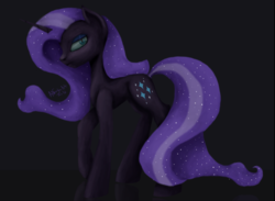 Size: 900x659 | Tagged: safe, artist:allforyouart, nightmare rarity, pony, unicorn, g4, female, looking at you, mare, solo