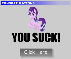 Size: 1500x1249 | Tagged: safe, starlight glimmer, pony, g4, clapping, clickbait, dialogue box, female, solo, starlight says bravo