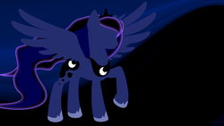 Size: 1600x900 | Tagged: safe, artist:php216, princess luna, pony, g4, female, minimalist, solo, wallpaper