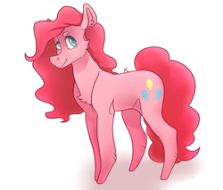 Size: 1024x871 | Tagged: safe, artist:chinchillahugs, pinkie pie, earth pony, pony, g4, chest fluff, female, simple background, solo, white background
