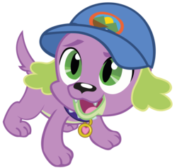 Size: 4330x4105 | Tagged: safe, artist:dragonm97hd, spike, spike the regular dog, dog, equestria girls, g4, my little pony equestria girls: legend of everfree, absurd resolution, cap, hat, male, open mouth, simple background, solo, transparent background, vector