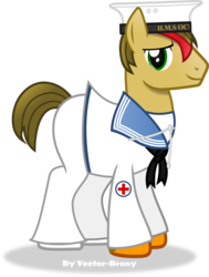 Size: 3251x4310 | Tagged: safe, artist:vector-brony, oc, oc only, pony, clothes, high res, looking at you, ponysona, royal navy, simple background, smiling, solo, transparent background, uniform, vector
