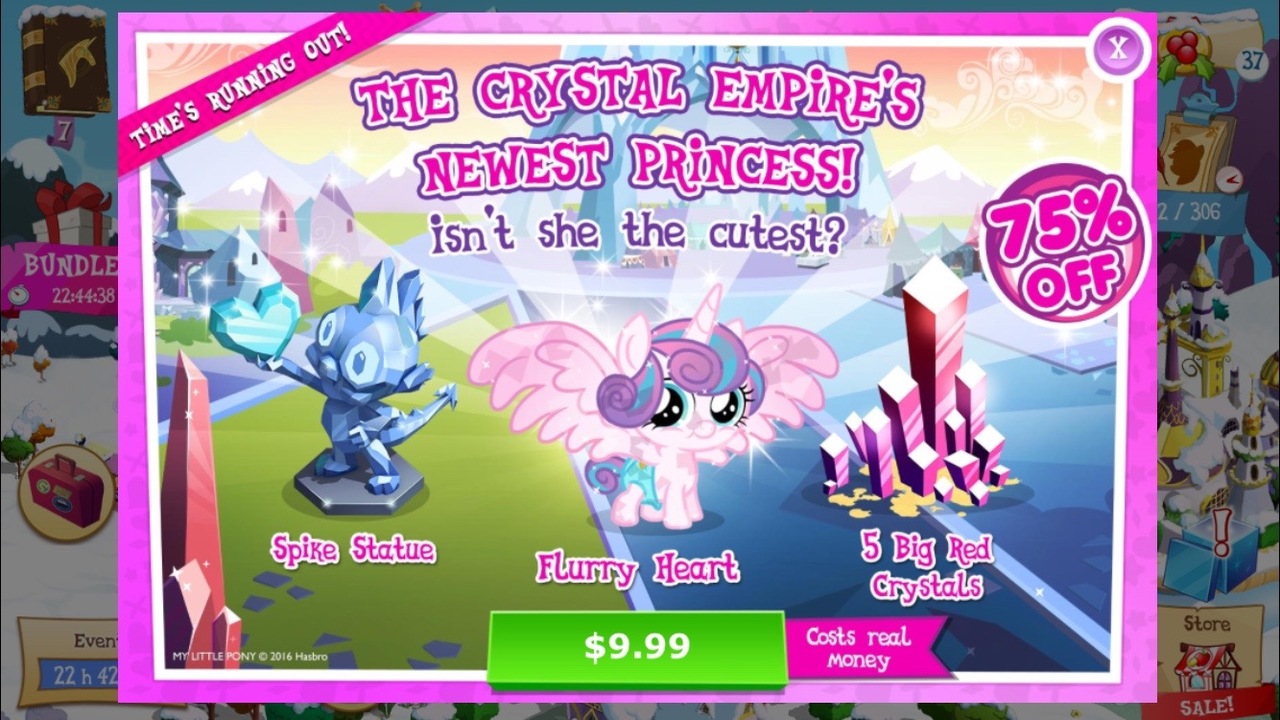 #1330121 - safe, gameloft, screencap, princess flurry heart, spike ...