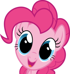 Size: 4740x5000 | Tagged: safe, artist:dashiesparkle, pinkie pie, earth pony, pony, g4, suited for success, .svg available, absurd resolution, cute, diapinkes, female, looking at you, mare, open mouth, simple background, solo, transparent background, vector