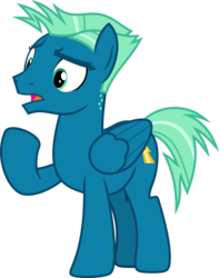 Size: 6400x8122 | Tagged: safe, artist:chainchomp2, sky stinger, pegasus, pony, g4, top bolt, .svg available, absurd resolution, male, open mouth, raised hoof, simple background, solo, stallion, transparent background, vector