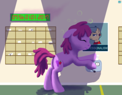 Size: 900x698 | Tagged: safe, artist:quint-t-w, berry punch, berryshine, earth pony, pony, g4, female, hangover, new year, poster, punch clock, solo