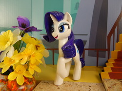 Size: 4608x3456 | Tagged: safe, artist:deadheartmare, rarity, pony, g4, craft, female, flower, high res, photo, raised hoof, sculpture, solo, traditional art