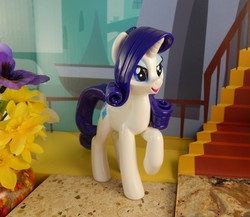 Size: 3800x3292 | Tagged: safe, artist:deadheartmare, rarity, pony, g4, craft, female, flower, high res, photo, raised hoof, sculpture, solo, traditional art