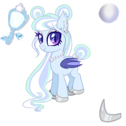 Size: 1000x1000 | Tagged: safe, artist:peachesandcreamated, oc, oc only, oc:pearl nacre, bat pony, pony, female, jewelry, mare, necklace, reference sheet, simple background, solo, transparent background