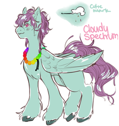 Size: 1178x1245 | Tagged: safe, artist:poyees, oc, oc only, oc:cloudy spectrum, pegasus, pony, ear fluff, simple background, solo, unshorn fetlocks