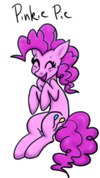 Size: 226x400 | Tagged: safe, artist:katkathasahathat, pinkie pie, earth pony, pony, g4, cute, female, party pony, simple background, solo, transparent background