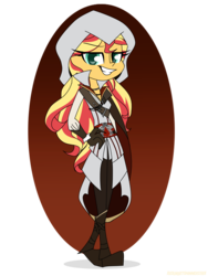 Size: 2400x3200 | Tagged: safe, artist:xxsunsetshimmer23xx, sunset shimmer, equestria girls, g4, assassin's creed, crossover, ezio auditore, female, high res, solo