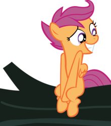 Size: 10479x11935 | Tagged: safe, artist:cyanlightning, scootaloo, pony, g4, sleepless in ponyville, .svg available, absurd resolution, female, simple background, solo, transparent background, vector, wood