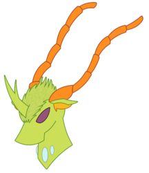 Size: 733x850 | Tagged: safe, alternate version, artist:combatkaiser, thorax, changedling, changeling, g4, to where and back again, king thorax, longhorn beetle, male, solo