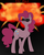 Size: 1280x1600 | Tagged: safe, artist:goldenled, pinkie pie, earth pony, pony, g4, cool guys don't look at explosions, explosion, female, ponk, serious, serious face, solo, sunglasses, walking away from explosion