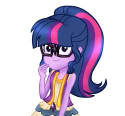 Size: 838x778 | Tagged: safe, artist:gihhbloonde, sci-twi, twilight sparkle, equestria girls, g4, my little pony equestria girls: legend of everfree, camp fashion show outfit, female, solo