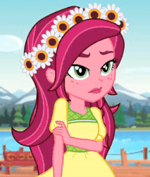 Size: 279x328 | Tagged: safe, screencap, gloriosa daisy, equestria girls, g4, my little pony equestria girls: legend of everfree, animated, cropped, female, gif, solo