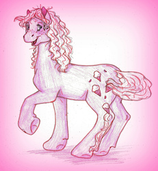 Size: 1135x1231 | Tagged: safe, artist:animagicworld, lickety-split, pony, g1, female, solo, traditional art