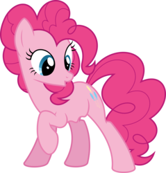 Size: 6400x6700 | Tagged: safe, artist:parclytaxel, pinkie pie, earth pony, pony, g4, spice up your life, .svg available, absurd resolution, female, hungry, raised hoof, simple background, solo, stomach growl, transparent background, vector