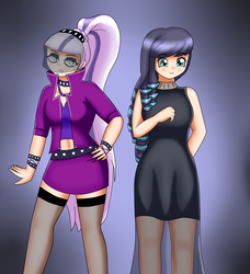 Size: 2100x2300 | Tagged: safe, artist:focusb, coloratura, human, g4, the mane attraction, belly button, belt, clothes, cute, dress, high res, humanized, midriff, multiple variants, pantyhose, ponytail, rara, short shirt, skirt, socks, stockings, thigh highs, veil