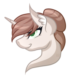 Size: 2467x2526 | Tagged: safe, artist:amazing-artsong, oc, oc only, oc:bea, pony, unicorn, bust, female, high res, mare, portrait, simple background, solo, transparent background