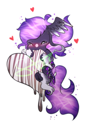 Size: 3300x4900 | Tagged: safe, artist:silverknight27, part of a set, oc, oc only, original species, pond pony, pony, absurd resolution, chibi, chocolate heart, heart, nom, part of a series, simple background, solo, transparent background