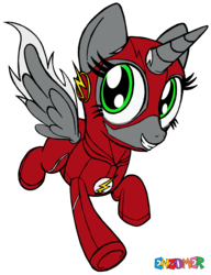 Size: 2544x3312 | Tagged: safe, artist:enzomersimpsons, oc, oc only, oc:shade, alicorn, pony, clothes, cosplay, costume, female, high res, mare, simple background, solo, the flash, transparent background