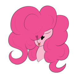 Size: 1280x1263 | Tagged: safe, artist:codras, pinkie pie, pony, g4, :p, bust, female, impossibly large mane, solo, tongue out