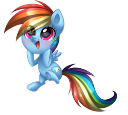 Size: 3277x2961 | Tagged: safe, artist:scarlet-spectrum, rainbow dash, pegasus, pony, g4, cute, dashabetes, excited, female, filly, filly rainbow dash, foal, heart, heart eyes, high res, open mouth, open smile, raised hoof, simple background, smiling, solo, transparent background, underhoof, wingding eyes, younger