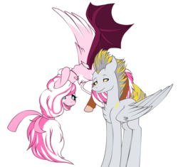 Size: 1765x1658 | Tagged: safe, artist:symphstudio, oc, oc only, oc:vanity, draconequus, pegasus, pony, female, flying, male, mare, simple background, stallion, transparent background