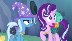 Size: 1280x720 | Tagged: safe, screencap, starlight glimmer, trixie, pony, g4, to where and back again