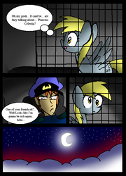 Size: 571x791 | Tagged: safe, artist:neoncabaret, derpy hooves, human, pegasus, pony, comic:derpy's wish, g4, comic, female, mare, moon, police officer, thought bubble